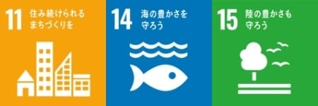 住み続けられるまちづくりを／海のゆたかさを守ろう／陸の豊かさも守ろう